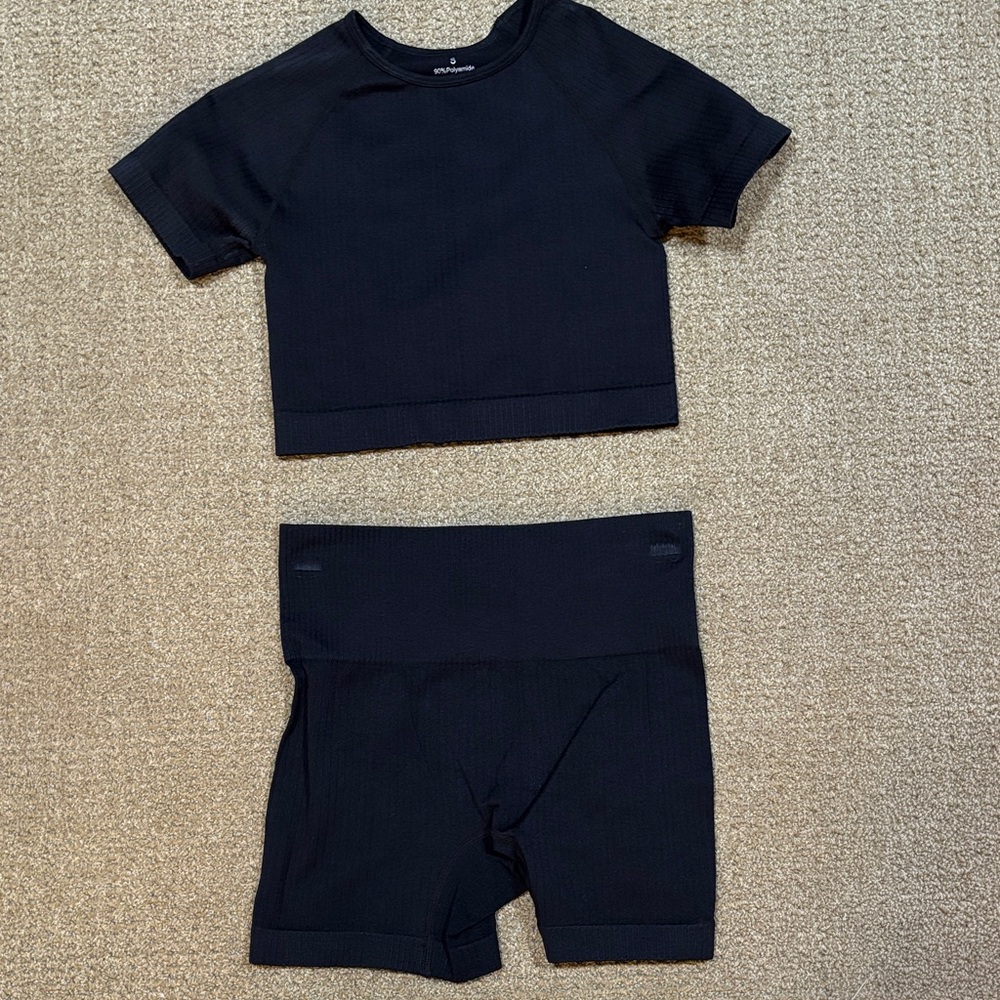 Black Two-Piece Activewear Set
